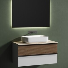 Столешница под раковину 100х46х2,1 см бежевая Sancos Kreman (TT100A2) - фото 4