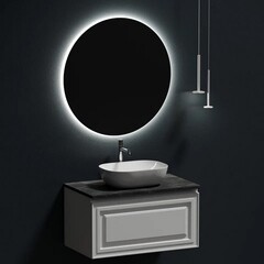 Столешница под раковину 80х46х2,1 см серая Sancos Black Sky (TT80A1X) - фото 6