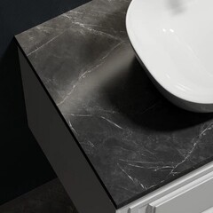 Столешница под раковину 80х46х2,1 см серая Sancos Black Sky (TT80A1X) - фото 5