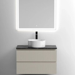 Столешница под раковину 80х46х2,1 см серая Sancos Black Sky (TT80A1X) - фото 3