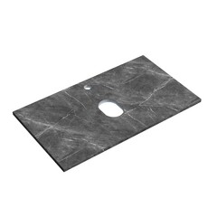Изображение товара Столешница под раковину 80х46х2,1 см серая Sancos Black Sky (TT80A1X)