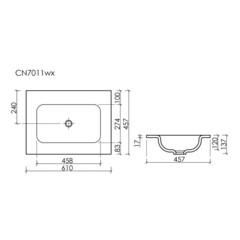 Раковина для тумбы Ceramicanova Grace 60 см (CN7011MBwx) - фото 2