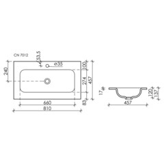 Раковина для тумбы Ceramicanova Grace 80 см (CN7012MB) - фото 2