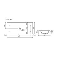 Раковина для тумбы Ceramicanova Grace 90 см (CN7019MBwx) - фото 2