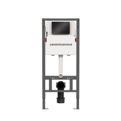 Изображение товара Инсталляция Ceramicanova Balance для подвесного унитаза с кнопкой черной (CN121002MB)