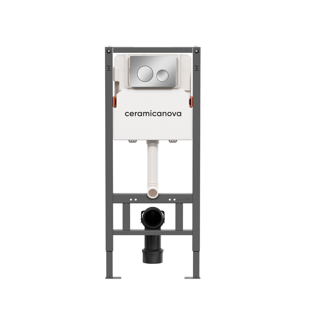 Изображение товара Инсталляция Ceramicanova Balance для подвесного унитаза с кнопкой хром (CN121001CH)