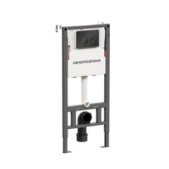 Инсталляция Ceramicanova Balance для подвесного унитаза с кнопкой черной (CN121001MB) - фото 5