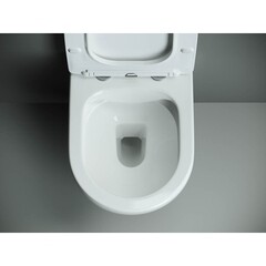 Унитаз подвесной Ceramicanova Mono безободковый белый с сиденьем дюропласт микролифт (CN1905) - фото 6