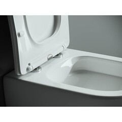 Унитаз подвесной Ceramicanova Mono безободковый белый с сиденьем дюропласт микролифт (CN1905) - фото 5