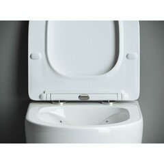 Унитаз подвесной Ceramicanova Mono безободковый белый с сиденьем дюропласт микролифт (CN1905) - фото 4