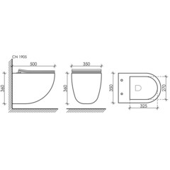 Унитаз подвесной Ceramicanova Mono безободковый белый с сиденьем дюропласт микролифт (CN1905) - фото 2
