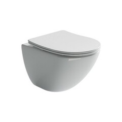 Унитаз подвесной Ceramicanova Mono безободковый белый с сиденьем дюропласт микролифт (CN1905)