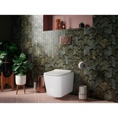 Унитаз подвесной Ceramicanova Cubic безободковый белый с сиденьем дюропласт микролифт (CN1806) - фото 3