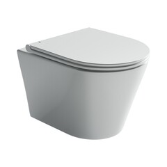 Унитаз подвесной Ceramicanova Forma безободковый белый с сиденьем дюропласт микролифт (CN3011) - фото 4