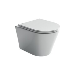 Изображение товара Унитаз подвесной Ceramicanova Forma безободковый белый с сиденьем дюропласт микролифт (CN3011)