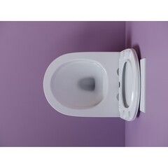 Унитаз подвесной Ceramicanova Uno безободковый белый с сиденьем дюропласт микролифт (CN11001) - фото 8