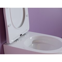 Унитаз подвесной Ceramicanova Uno безободковый белый с сиденьем дюропласт микролифт (CN11001) - фото 6