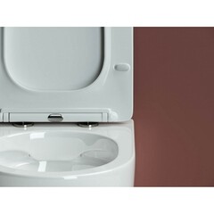 Унитаз подвесной Ceramicanova Forma безободковый белый с сиденьем дюропласт микролифт (CN3009) - фото 7