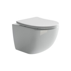 Унитаз подвесной Ceramicanova Forma безободковый белый с сиденьем дюропласт микролифт (CN3009)
