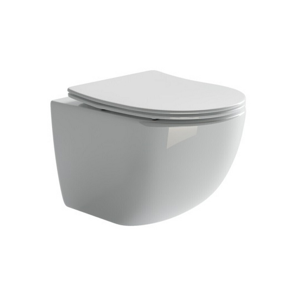 Изображение товара Унитаз подвесной Ceramicanova Forma безободковый белый с сиденьем дюропласт микролифт (CN3009)