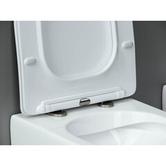 Унитаз подвесной Ceramicanova Metropol безободковый белый с сиденьем дюропласт микролифт (CN4002) - фото 8