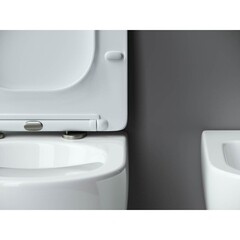 Унитаз подвесной Ceramicanova Metropol безободковый белый с сиденьем дюропласт микролифт (CN4002) - фото 7