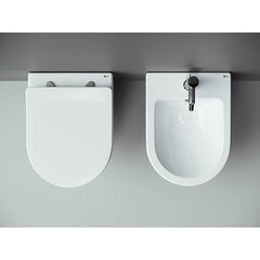 Унитаз подвесной Ceramicanova Metropol безободковый белый с сиденьем дюропласт микролифт (CN4002) - фото 4