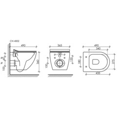 Унитаз подвесной Ceramicanova Metropol безободковый белый с сиденьем дюропласт микролифт (CN4002) - фото 2