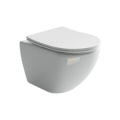 Изображение товара Унитаз подвесной Ceramicanova Metropol безободковый белый с сиденьем дюропласт микролифт (CN4002)