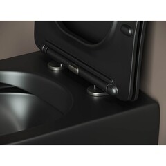 Унитаз подвесной Ceramicanova Metropol безободковый черный матовый с сиденьем дюропласт микролифт (CN4002MB) - фото 15