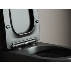 Унитаз подвесной Ceramicanova Metropol безободковый черный матовый с сиденьем дюропласт микролифт (CN4002MB) - фото 13