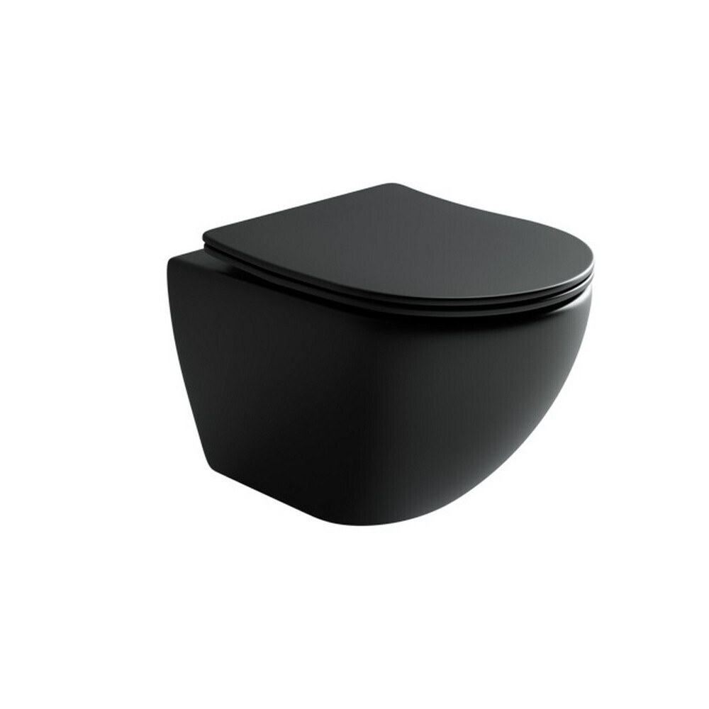 

Унитаз подвесной Ceramicanova Metropol безободковый черный матовый с сиденьем дюропласт микролифт (CN4002MB)