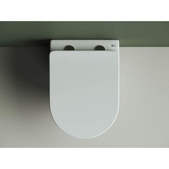 Унитаз подвесной Ceramicanova Highlight безободковый белый с сиденьем дюропласт микролифт (CN1804) - фото 4