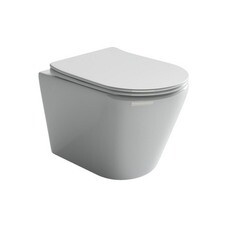 Унитаз подвесной Ceramicanova Highlight безободковый белый с сиденьем дюропласт микролифт (CN1804)