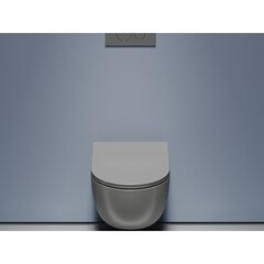 Унитаз подвесной Ceramicanova Modena безободковый антрацит матовый с сиденьем дюропласт микролифт (CN6063MH) - фото 7