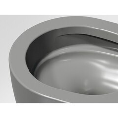 Унитаз подвесной Ceramicanova Modena безободковый антрацит матовый с сиденьем дюропласт микролифт (CN6063MH) - фото 4