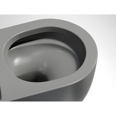 Унитаз подвесной Ceramicanova Modena безободковый антрацит матовый с сиденьем дюропласт микролифт (CN6063MH) - фото 5