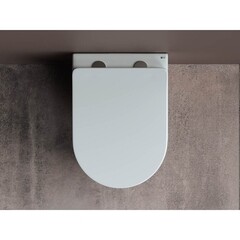 Унитаз подвесной Ceramicanova Mia безободковый белый с сиденьем дюропласт микролифт (CN1805) - фото 6