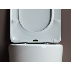 Унитаз подвесной Ceramicanova Mia безободковый белый с сиденьем дюропласт микролифт (CN1805) - фото 4