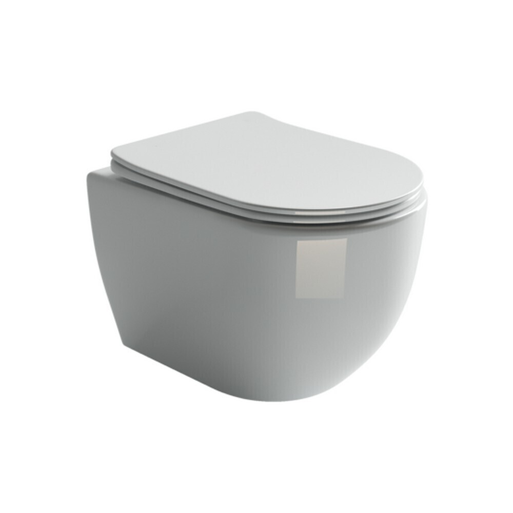 Изображение товара Унитаз подвесной Ceramicanova Mia безободковый белый с сиденьем дюропласт микролифт (CN1805)