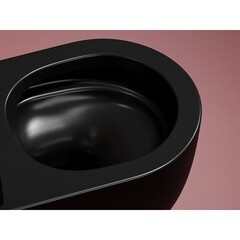 Унитаз подвесной Ceramicanova Modena безободковый черный матовый с сиденьем дюропласт микролифт (CN6063MB) - фото 6