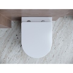 Унитаз подвесной Ceramicanova Balearica безободковый белый с сиденьем дюропласт микролифт (CN6000) - фото 5