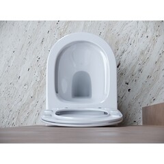 Унитаз подвесной Ceramicanova Balearica безободковый белый с сиденьем дюропласт микролифт (CN6000) - фото 6