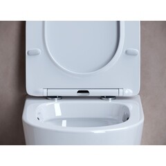 Унитаз подвесной Ceramicanova Balearica безободковый белый с сиденьем дюропласт микролифт (CN6000) - фото 4