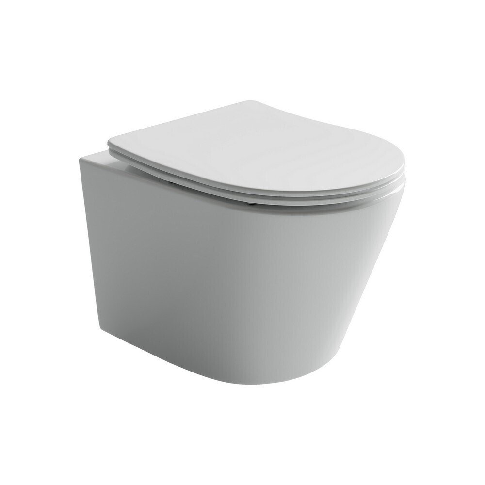 Изображение товара Унитаз подвесной Ceramicanova Balearica безободковый белый с сиденьем дюропласт микролифт (CN6000)