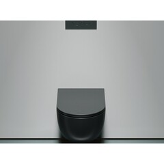 Унитаз подвесной Ceramicanova Modena безободковый темный антрацит матовый с сиденьем дюропласт микролифт (CN6063MDH) - фото 6