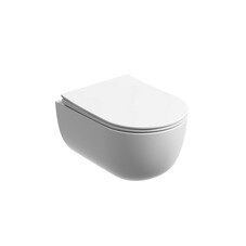 Унитаз подвесной Ceramicanova Modena безободковый белый матовый с сиденьем дюропласт микролифт (CN6063MW)
