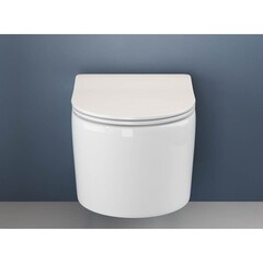 Унитаз подвесной Ceramicanova Moments безободковый белый с сиденьем дюропласт микролифт (CN3003) - фото 9