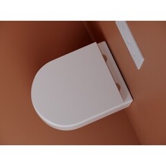 Унитаз подвесной Ceramicanova Ulma безободковый белый с сиденьем дюропласт микролифт (CN4006) - фото 5