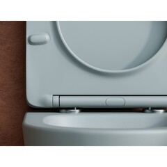 Унитаз подвесной Ceramicanova Balearica безободковый антрацит матовый с сиденьем дюропласт микролифт (CN6000MH) - фото 3